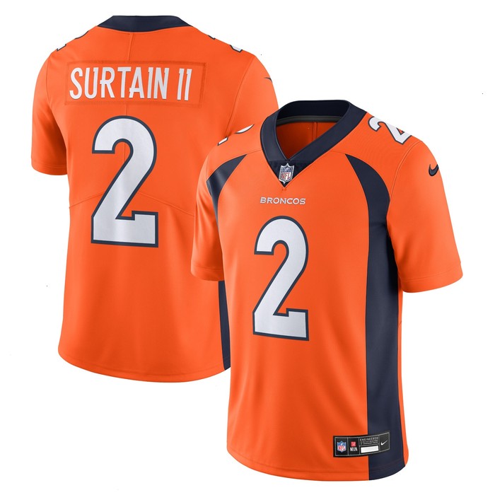 Patrick Surtain II Denver Broncos Nike  Vapor Untouchable Limited Jersey - Orange