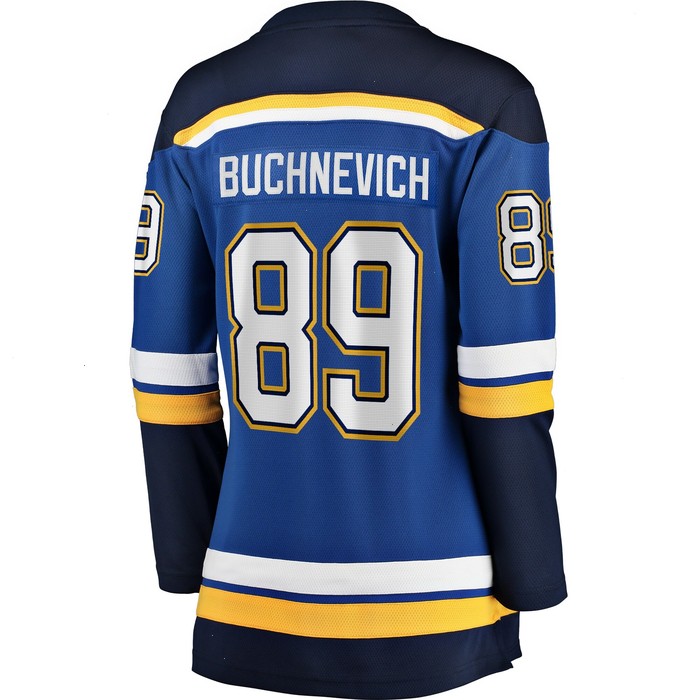 Pavel Buchnevich St. Louis Blues Fanatics Branded Women's Home Breakaway Player Jersey - Blue