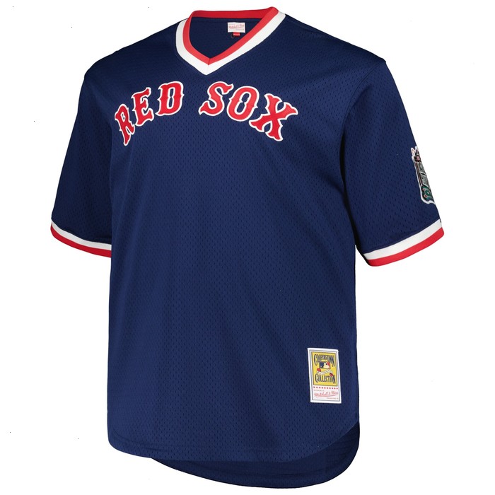 Pedro Martinez Boston Red Sox Mitchell & Ness 1999 Cooperstown Collection Mesh Pullover Jersey - Navy