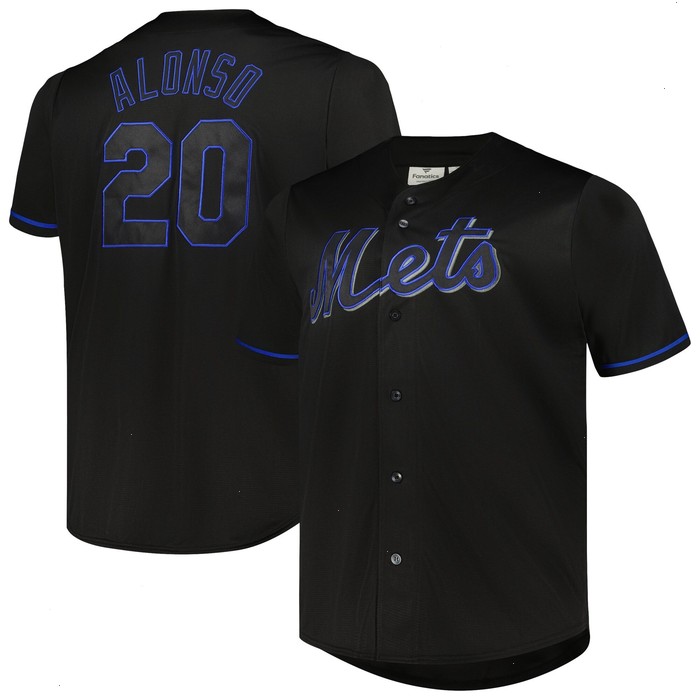 Pete Alonso New York Mets Big & Tall Pop Fashion Jersey - Black