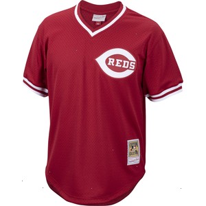 Pete Rose Cincinnati Reds Mitchell & Ness Cooperstown Collection Mesh Batting Practice Jersey - Red