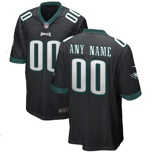 Philadelphia Eagles Nike Alternate Custom Game Jersey - Black