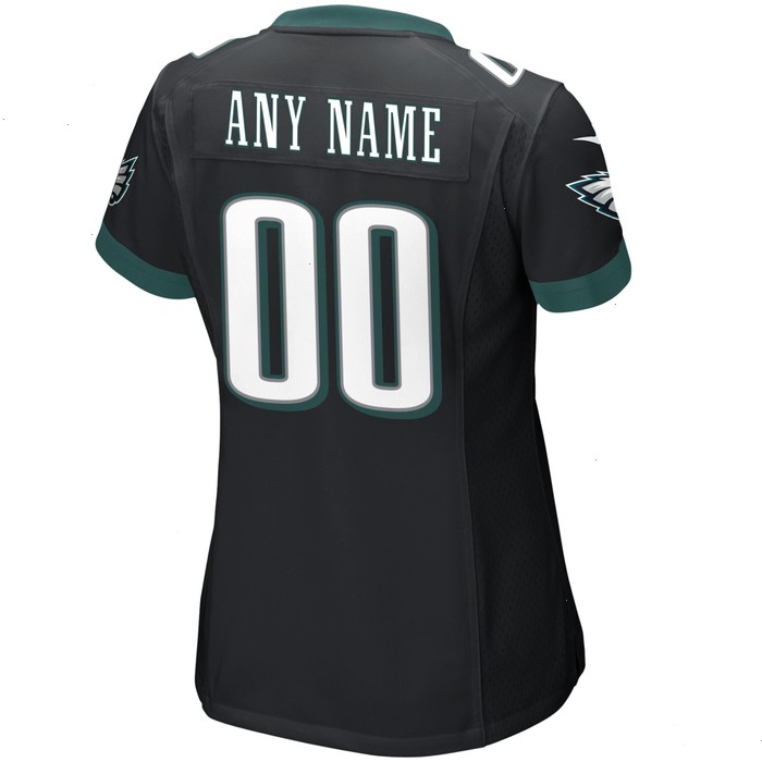 Philadelphia Eagles Nike Women's Alternate Custom Game Jersey - Black