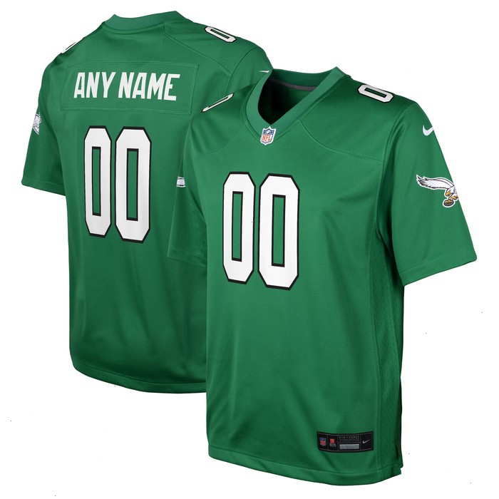 Philadelphia Eagles Nike Youth Alternate Custom Game Jersey - Kelly Green