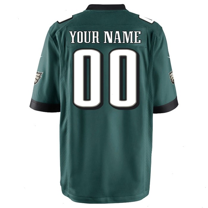 Philadelphia Eagles Nike Youth Custom Game Jersey - Midnight Green