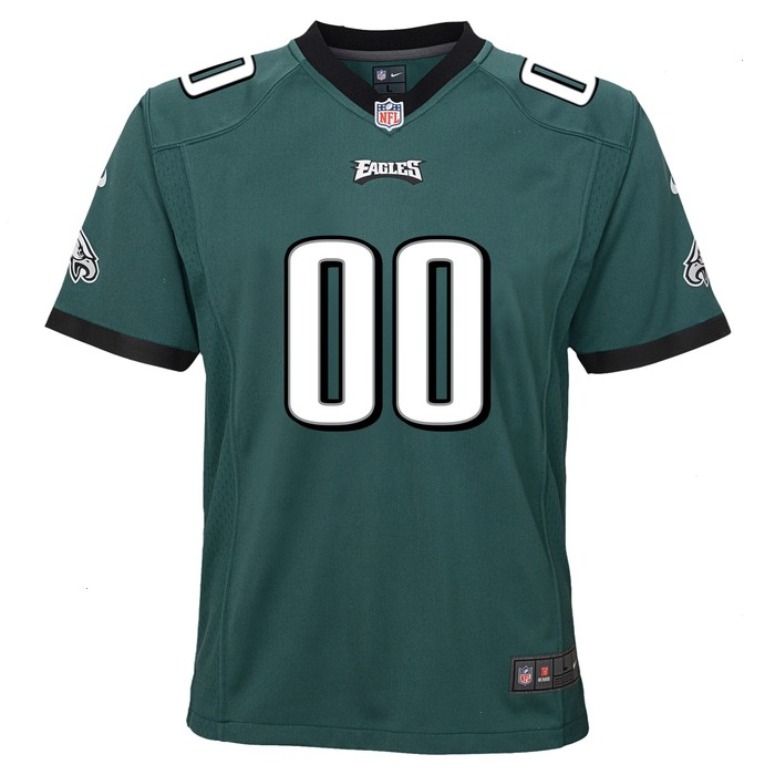 Philadelphia Eagles Nike Youth Team Custom Game Jersey - Midnight Green