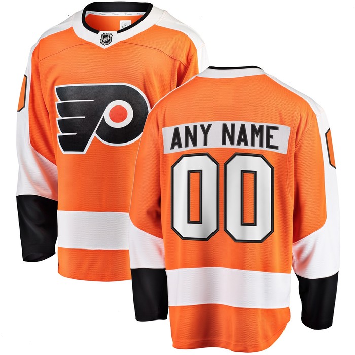 Philadelphia Flyers Fanatics Branded Home Breakaway Custom Jersey - Orange