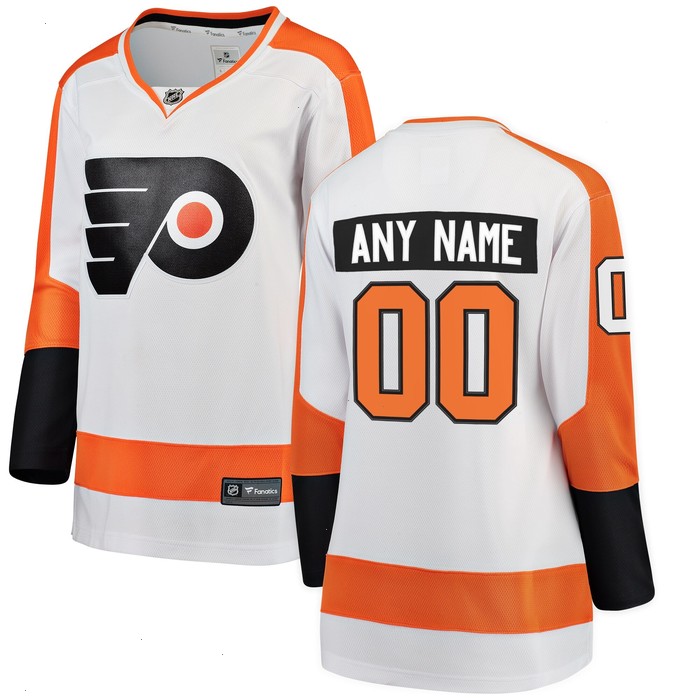 Philadelphia Flyers Fanatics Branded Women's Away Breakaway Custom Jersey - White