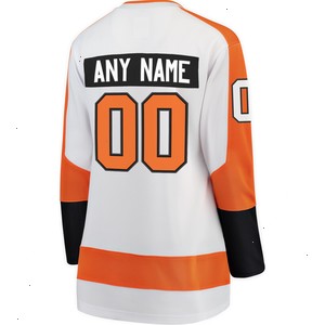 Philadelphia Flyers Fanatics Branded Women's Away Breakaway Custom Jersey - White