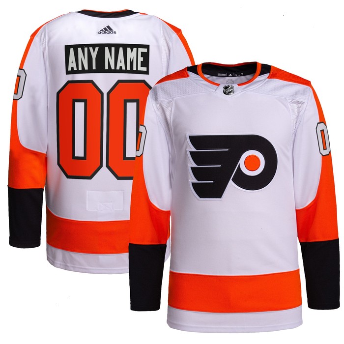 Philadelphia Flyers adidas Away Authentic Pro Custom Jersey - White