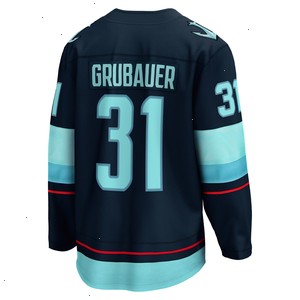 Philipp Grubauer Seattle Kraken Fanatics Branded Home Breakaway Player Jersey - Navy