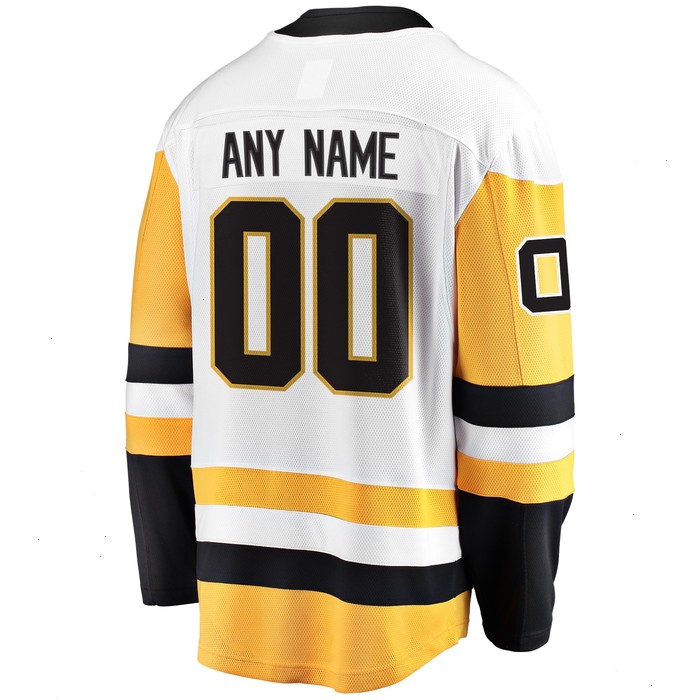 Pittsburgh Penguins Fanatics Branded Away Breakaway Custom Jersey - White