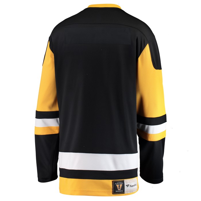 Pittsburgh Penguins Fanatics Branded Premier Breakaway Heritage Blank Jersey - Black