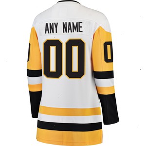 Pittsburgh Penguins Fanatics Branded Women's Away Breakaway Custom Jersey - White