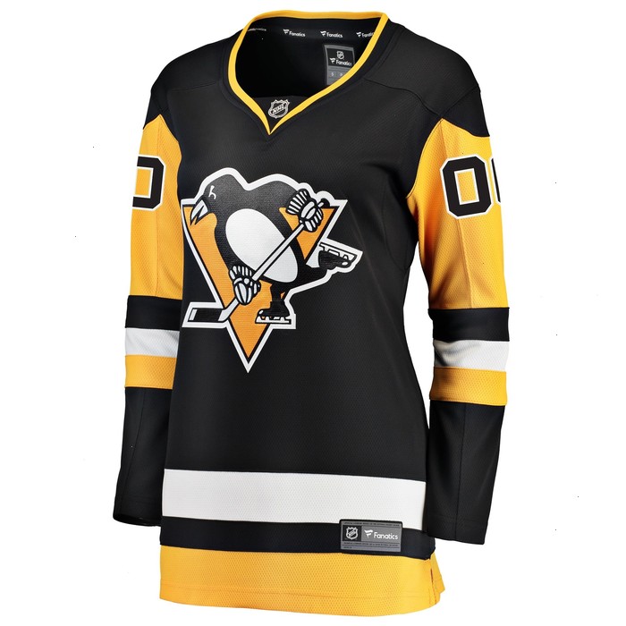 Pittsburgh Penguins Fanatics Branded Women's Home Breakaway Custom Jersey - Black