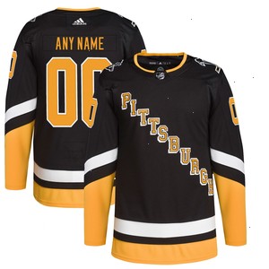 Pittsburgh Penguins adidas 2021/22 Alternate Primegreen Authentic Pro Custom Jersey - Black