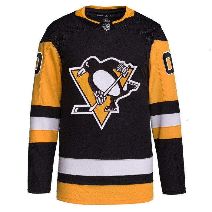 Pittsburgh Penguins adidas Home Primegreen Authentic Pro Custom Jersey - Black