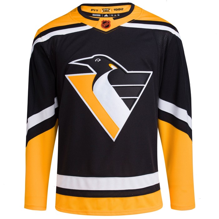 Pittsburgh Penguins adidas Reverse Retro 2.0 Authentic Blank Jersey - Black