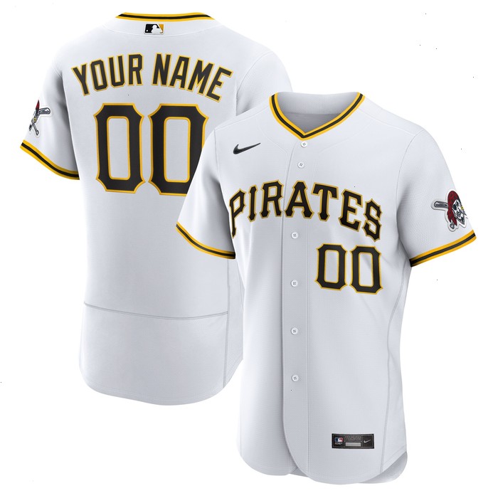 Pittsburgh Pirates Nike Home Authentic Custom Jersey - White