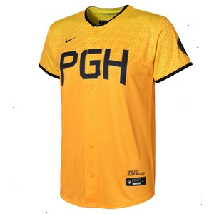 Pittsburgh Pirates Nike Youth 2023 City Connect Replica Jersey - Gold