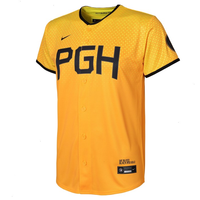 Pittsburgh Pirates Nike Youth 2023 City Connect Replica Jersey - Gold