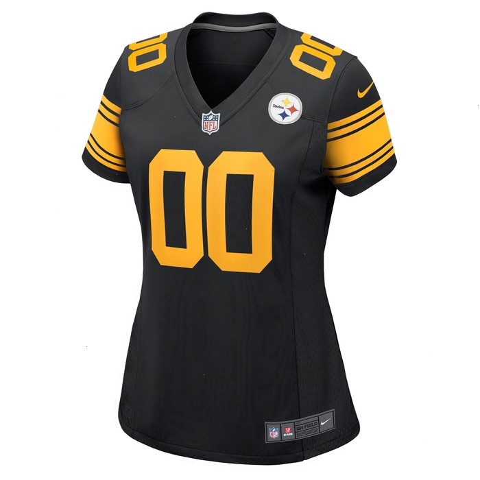 Pittsburgh Steelers Nike Women's Alternate Custom Game Jersey - Black