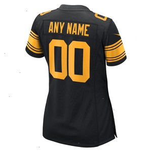  Pittsburgh Steelers Nike Women's Alternate Custom Game Jersey - Black