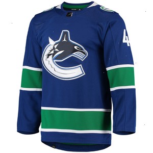 Quinn Hughes Vancouver Canucks adidas Home Primegreen Authentic Pro Player Jersey - Blue