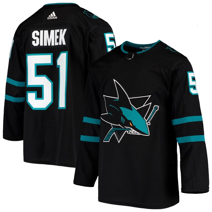 Radim Simek San Jose Sharks adidas Alternate Authentic Jersey - Black