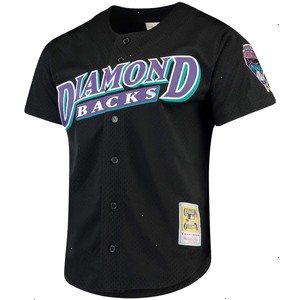 Randy Johnson Arizona Diamondbacks Mitchell & Ness Big & Tall Cooperstown Collection Mesh Button-Up Jersey- Black