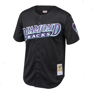 Randy Johnson Arizona Diamondbacks Mitchell & Ness Youth Cooperstown Collection Mesh Batting Practice Jersey - Black