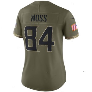 Randy Moss Minnesota Vikings Nike Women's 2022 Salute To Service Retired Player Limited Jersey - Olive