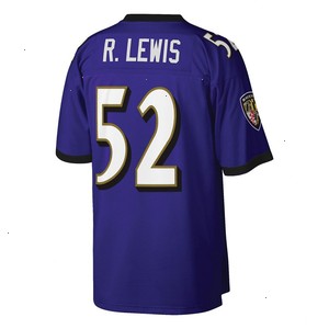 Ray Lewis Baltimore Ravens Mitchell & Ness Big & Tall 2000 Retired Player Replica Jersey - Purple