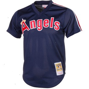 Reggie Jackson California Angels Mitchell & Ness Cooperstown Mesh Batting Practice Jersey - Navy