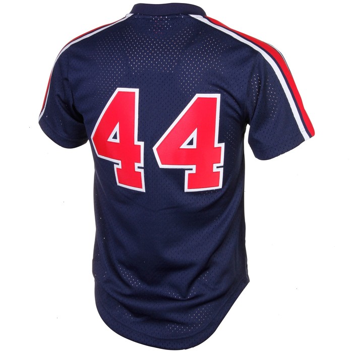 Reggie Jackson California Angels Mitchell & Ness Cooperstown Mesh Batting Practice Jersey - Navy