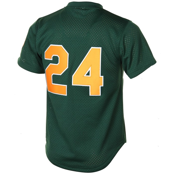 Rickey Henderson Oakland Athletics Mitchell & Ness 1998 Cooperstown Mesh Batting Practice Jersey - Green