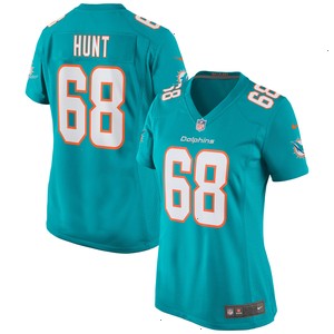 Robert Hunt Miami Dolphins Nike Women's Game Jersey - Aqua