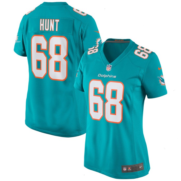 Robert Hunt Miami Dolphins Nike Women's Game Jersey - Aqua