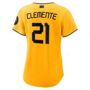 Roberto Clemente Pittsburgh Pirates Nike Women's 2023 City Connect Replica Player Jersey - Gold