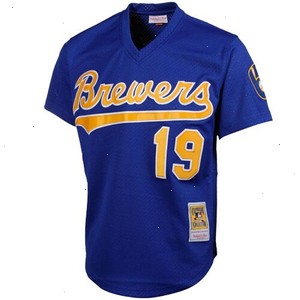 Robin Yount Milwaukee Brewers Mitchell & Ness Cooperstown Mesh Batting Practice Jersey - Royal