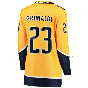 Rocco Grimaldi Nashville Predators Fanatics Branded Women's Home Breakaway Player Jersey - Gold