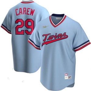 Rod Carew Minnesota Twins Nike Road Cooperstown Collection Player Jersey - Light Blue