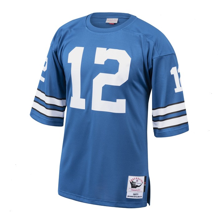 Roger Staubach Dallas Cowboys Mitchell & Ness 1971 Authentic Throwback Retired Player Jersey - Blue