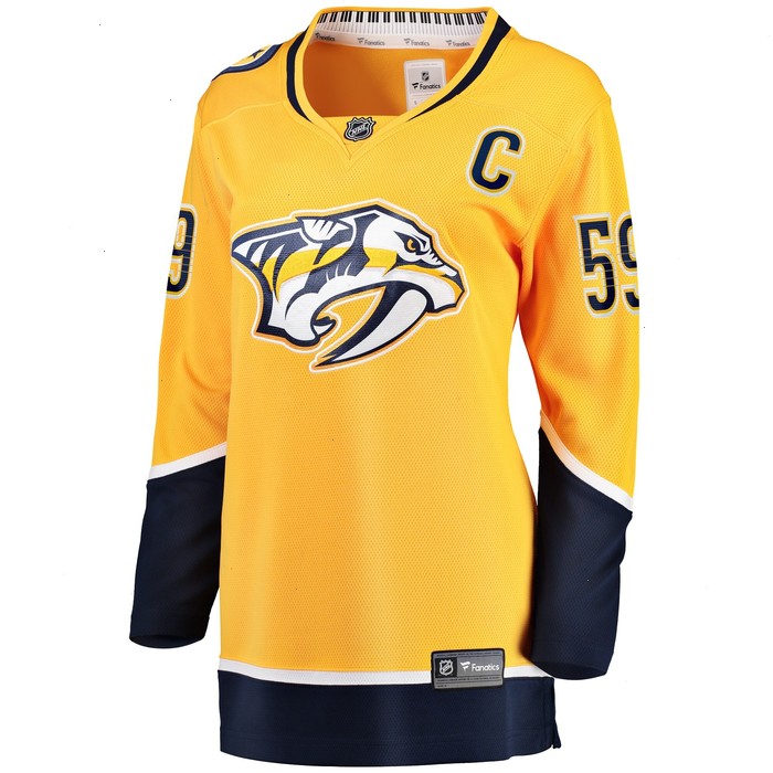 Roman Josi Nashville Predators Fanatics Branded Women's Premier Breakaway Player Jersey - Gold