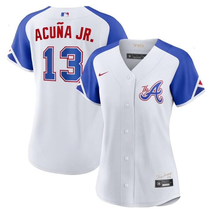 Ronald Acuña Jr. Atlanta Braves Nike Women's 2023 City Connect Replica Player Jersey - White