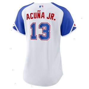 Ronald Acuña Jr. Atlanta Braves Nike Women's 2023 City Connect Replica Player Jersey - White