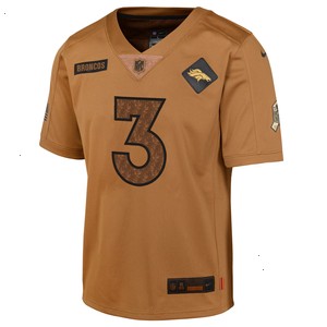 Russell Wilson Denver Broncos Nike Youth 2023 Salute To Service Limited Jersey - Brown