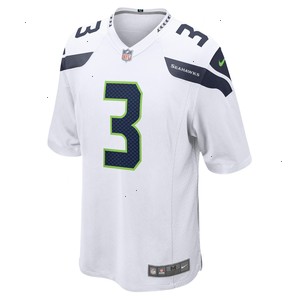 Russell Wilson Seattle Seahawks Nike Away Game Jersey - White