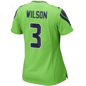 Russell Wilson Seattle Seahawks Nike Women's Alternate Game Jersey - Neon Green