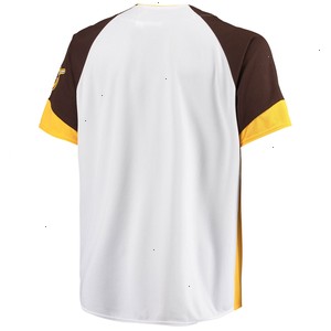 San Diego Padres Big & Tall Colorblock Full-Snap Jersey - White/Brown